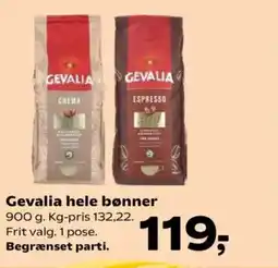 SuperBrugsen Gevalia hele bønner tilbud