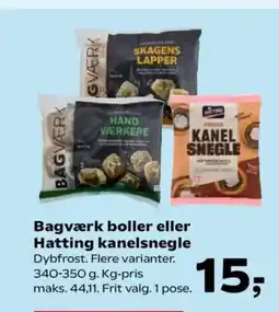 SuperBrugsen Bagværk boller eller Hatting kanelsnegle tilbud