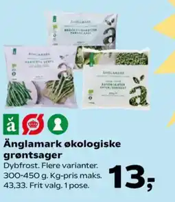 SuperBrugsen Änglamark økologiske grøntsager tilbud