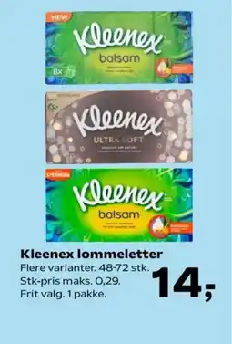 SuperBrugsen Kleenex lommeletter tilbud