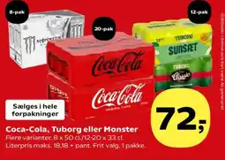 SuperBrugsen Coca-Cola, Tuborg eller Monster tilbud