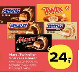 SuperBrugsen Mars, Twix eller Snickers isbarer tilbud