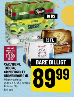 Løvbjerg Carlsberg, Tuborg, Grimbergen el. Kronenbourg øl tilbud