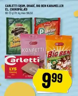 Løvbjerg CARLETTI Skum, dragé, big ben karameller el. chokopålæg tilbud