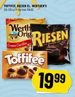 Løvbjerg Toffifee, riesen el. werther's tilbud