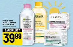 Løvbjerg L'oreal triple active el. garnier micellar water tilbud