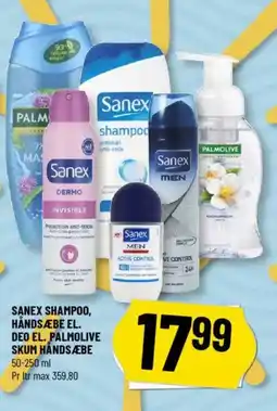 Løvbjerg Sanex shampoo, håndsæbe el. deo el. palmolive skum håndsæbe tilbud
