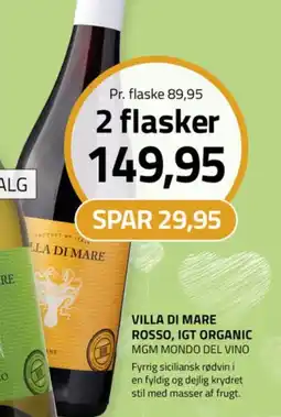 Vinspecialisten Villa di mare rosso, igt organic tilbud