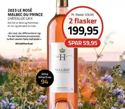 Vinspecialisten 2023 le rosé malbec du prince tilbud