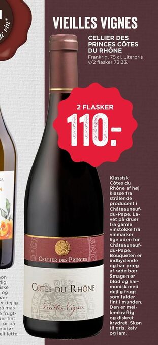 MENY Cellier des princes côtes du rhône tilbud