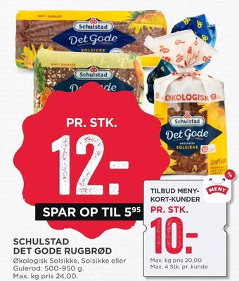 MENY Schulstad det gode rugbrød tilbud