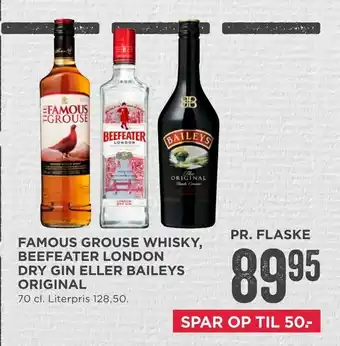 MENY Famous grouse whisky, beefeater london dry gin eller baileys original tilbud