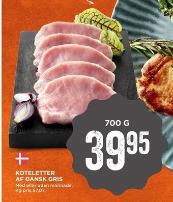 MENY Koteletter af dansk gris tilbud