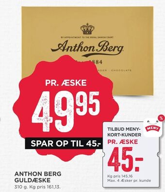 MENY Anthon berg guldæske tilbud