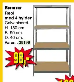 Harald Nyborg Reol med 4 hylder tilbud