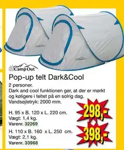 Harald Nyborg Pop-up telt Dark&Cool tilbud