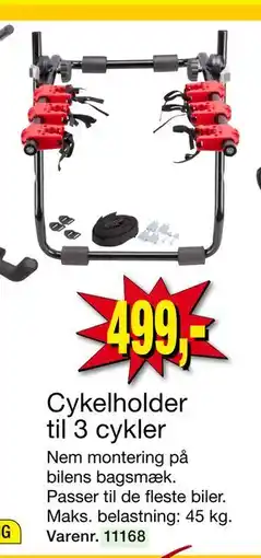 Harald Nyborg Cykelholder til 3 cykler tilbud