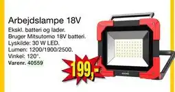 Harald Nyborg Arbejdslampe 18V tilbud