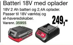 Harald Nyborg Batteri 18V med oplader tilbud