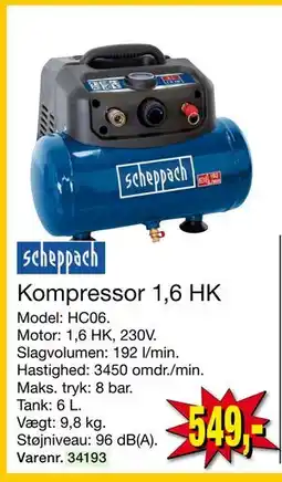 Harald Nyborg Kompressor 1,6 HK tilbud