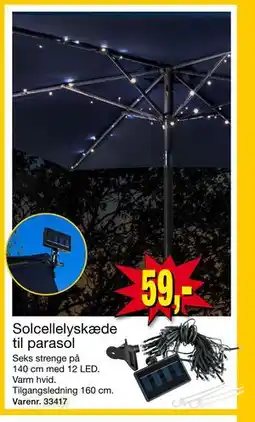 Harald Nyborg Solcellelyskæde til parasol tilbud