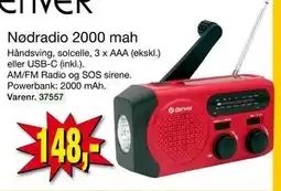 Harald Nyborg Nødradio 2000 mah tilbud