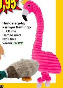 Harald Nyborg Hundelegetøj kæmpe flamingo tilbud