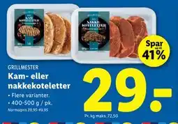 Lidl Kam- eller nakkekoteletter tilbud