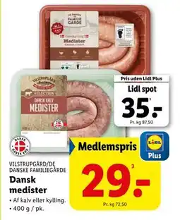 Lidl Dansk medister tilbud
