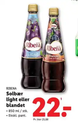 Lidl Solbær light eller blandet tilbud