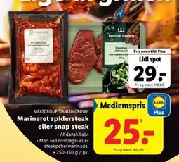 Lidl Marineret spidersteak eller snap steak tilbud