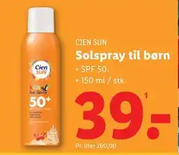 Lidl Solspray til børn tilbud