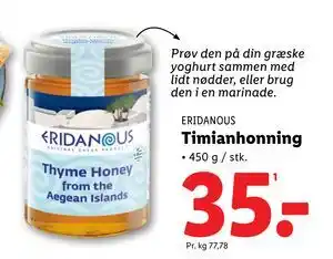 Lidl Timianhonning tilbud
