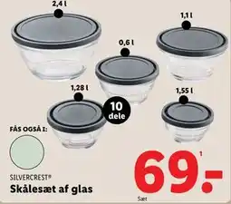 Lidl Skålesæt af glas tilbud