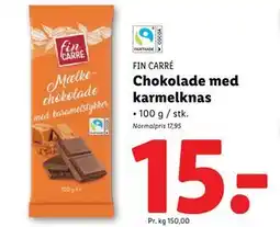 Lidl Chokolade med karmelknas tilbud