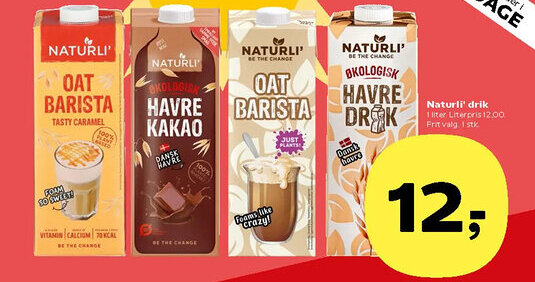 Kvickly Naturli' drik tilbud