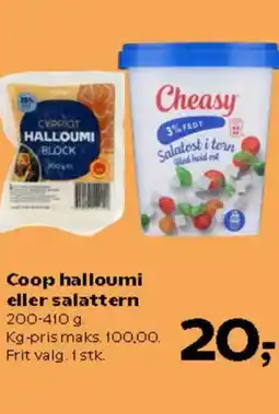 Kvickly Coop halloumi eller salattern tilbud