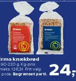 Kvickly Irma knækbrød tilbud