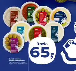 Kvickly Irma hummus, oliven eller spreads Flere varianter. tilbud