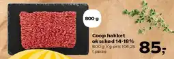 Kvickly Coop hakket oksekød 14-18% tilbud