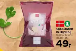 Kvickly Coop dansk hel kylling tilbud