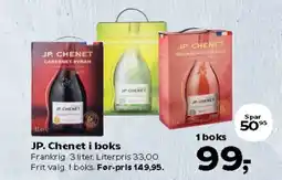 Kvickly JP. Chenet i boks tilbud
