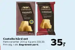 Kvickly Castello hård ost tilbud