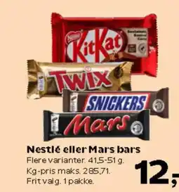 Kvickly Nestlé eller Mars bars tilbud