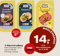 Kvickly 3-Stjernet pålæg tilbud