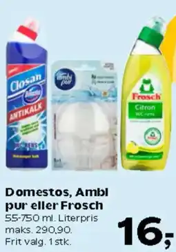 Kvickly Domestos, Ambl pur eller Frosch tilbud