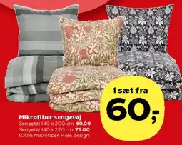 Kvickly Mikrofiber sengetøj tilbud