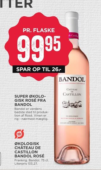 MENY Økologisk château de castillon bandol rosé tilbud