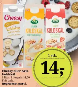 Dagli'Brugsen Cheasy eller Arla koldskål tilbud