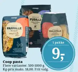 Dagli'Brugsen Coop pasta tilbud